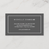 Carte De Visite Ophtalmologiste Lunettes de vue grises et blanches (Dos)