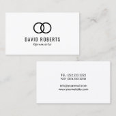 Carte De Visite Ophtalmologiste minimaliste d'optométriste (Devant / Derrière)