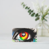 Carte de visite ophtalmologiste. Une image de l'oe (Debout devant)