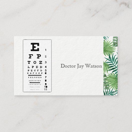 Carte De Visite Ophtalmologue optométriste (Devant)