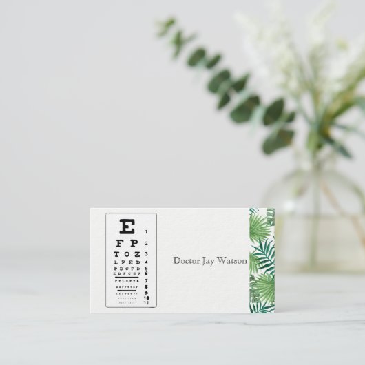 Carte De Visite Ophtalmologue optométriste (Debout devant)