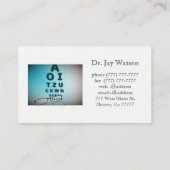 Carte De Visite Ophtalmologue optométriste (Dos)