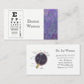 Carte De Visite Ophtalmologue optométriste (Devant / Derrière)