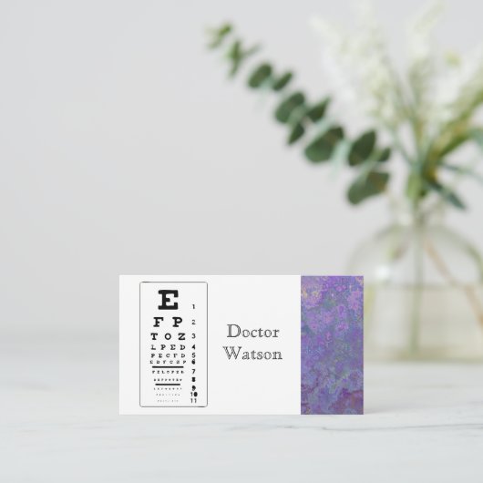 Carte De Visite Ophtalmologue optométriste (Debout devant)