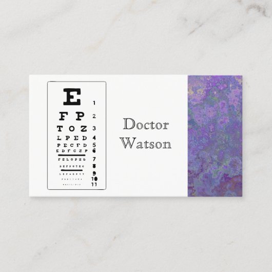 Carte De Visite Ophtalmologue optométriste (Devant)