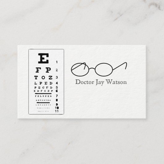 Carte De Visite Ophtalmologue optométriste (Devant)