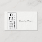 Carte De Visite Ophtalmologue Optométriste Destinée De L'Ophtalmol (Devant)