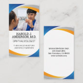 Carte De Visite Ophthalmologue | Optométrie (Devant / Derrière)