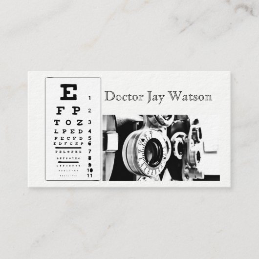 Carte De Visite Ophthalmologue optométriste (Devant)