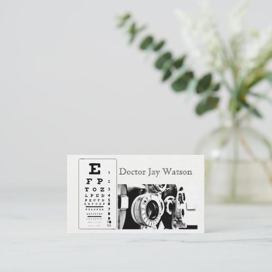 Carte De Visite Ophthalmologue optométriste (Debout devant)