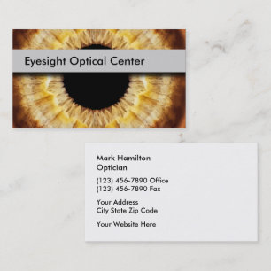Carte De Visite Optician Eye Care Center Médicale