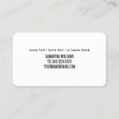 Carte De Visite Opticien (Dos)