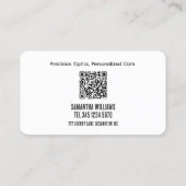 Carte De Visite 👁️ Opticien Personnalisé QR (Dos)