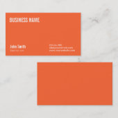 Carte de visite Opticien simple orange (Devant / Derrière)