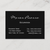 Carte De Visite OPTIONS super de remous (PERLE) SIZE/PAPER/SHAPE - (Dos)