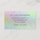 Carte de visite Optique Holographique Minimaliste (Dos)