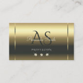 Carte De Visite Optique moderne Mat Or Diamants Étincelants Initia (Devant)