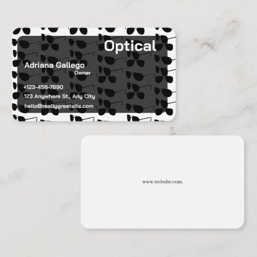 Carte de visite optique (modifiable) (Devant / Derrière)