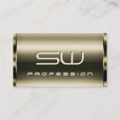 Carte De Visite Optique Platinum de luxe et Monogramme 3D Faux (Devant)