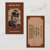 Carte De Visite Optométrie - Machine à couper les verres (Devant / Derrière)