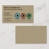 Carte De Visite Optométrie Optométriste Kraft (Devant / Derrière)