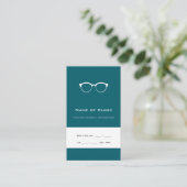 Carte De Visite Optométrie Optométriste Turquoise moderne lunettes (Debout devant)