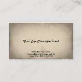Carte de visite optométriste (Dos)
