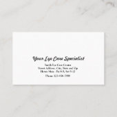 Carte de visite optométriste (Dos)