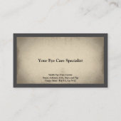 Carte de visite optométriste (Dos)