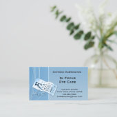 Carte De Visite Optométriste bleu moderne (Debout devant)