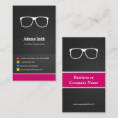 Carte De Visite Optométriste Certifié Optique Créative Innovative (Devant / Derrière)