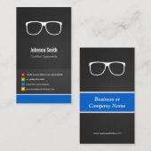 Carte De Visite Optométriste Certifié Optique Créative Innovative (Devant / Derrière)