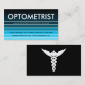 Carte De Visite OPTOMÉTRISTE D'ÉCHANGE Bleu (Devant / Derrière)