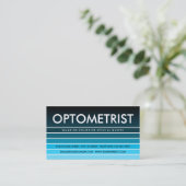 Carte De Visite OPTOMÉTRISTE D'ÉCHANGE Bleu (Debout devant)