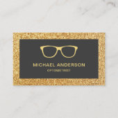 Carte De Visite Optométriste des lunettes de Parties scintillant d (Devant)