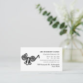 Carte De Visite Optométriste drôle en noir et blanc (Debout devant)