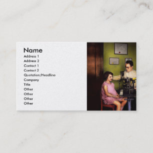 Carte De Visite Optométriste - l'examen de la vue 1929