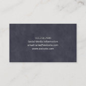 Carte De Visite Optométriste | Logo des lentilles oculaires (Dos)