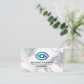 Carte De Visite Optométriste | Logo des yeux stylisé (Debout devant)