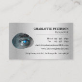 Carte De Visite Optométriste moderne en métal argenté (Devant)