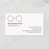 Carte De Visite Optométriste Moderne Et Boutique Optique (Devant)