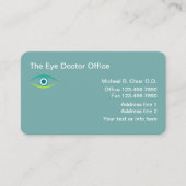 Carte De Visite Optométriste Oeil Docteur (Devant)