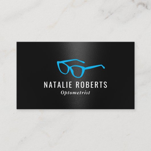Carte De Visite Optométriste Oeil Docteur Glaces Bleues moderne No (Devant)