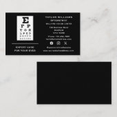 Carte De Visite Optométriste Opticien Des Médias Sociaux (Devant / Derrière)