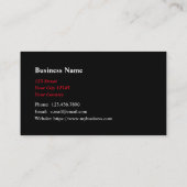 Carte De Visite Optométriste Optique Technicien Optique Optométrie (Dos)