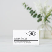 Carte De Visite Optométriste professionnel et soins des yeux (Debout devant)