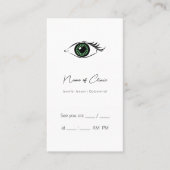 Carte De Visite Optométriste professionnel Rappel de l'oeil du coe (Devant)