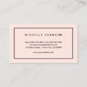 Carte De Visite Optométriste professionnel rose vif (Dos)