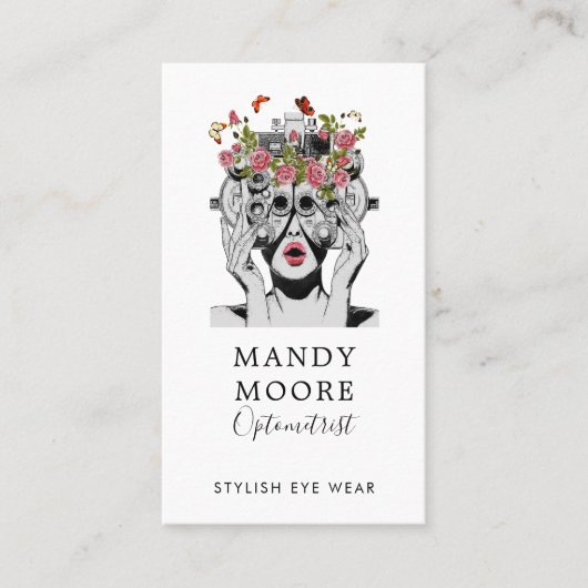 Carte De Visite Optométriste Rappel d'affaires et de rendez-vous (Devant)