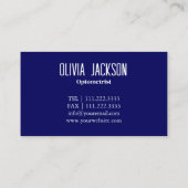 Carte De Visite Optométriste Vêtements d'yeux modernes (Dos)